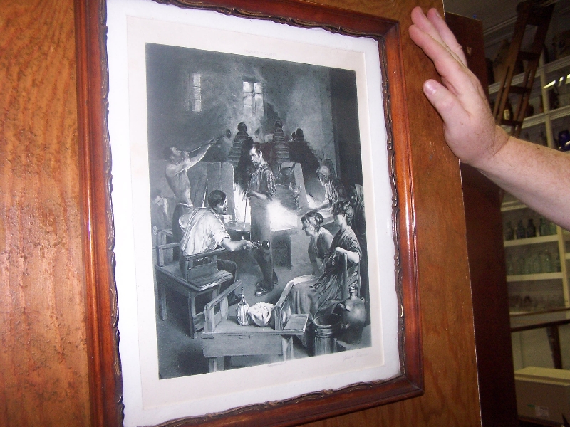 Vintage Photo of Glassblowers from a Bygone Era exhibit