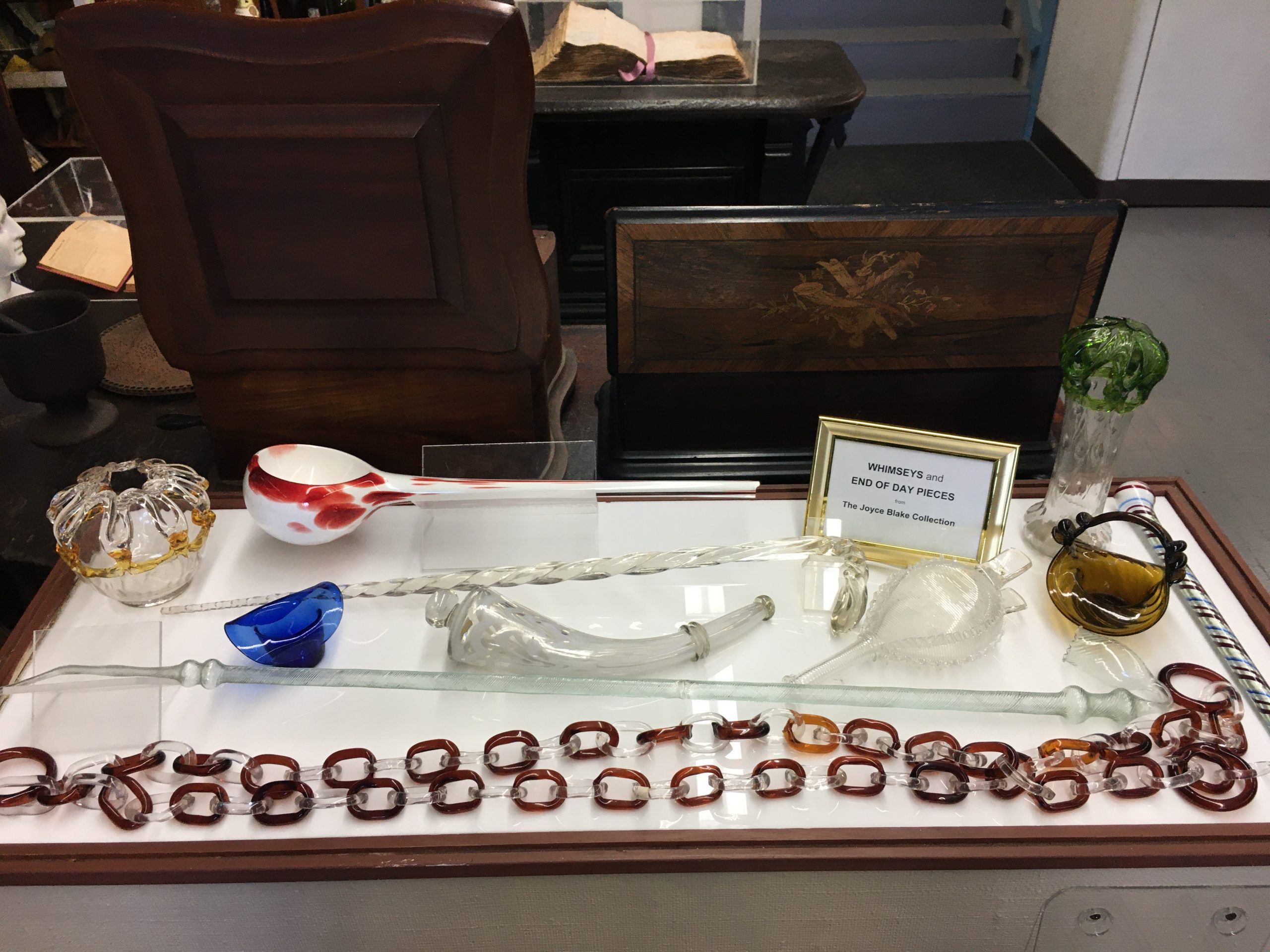 Whimseys exhibit at The National Bottle Museum